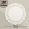 150 Pack Round White Paper Doilies for Crafts, 6.5, 8.5, and 10.5 Inch